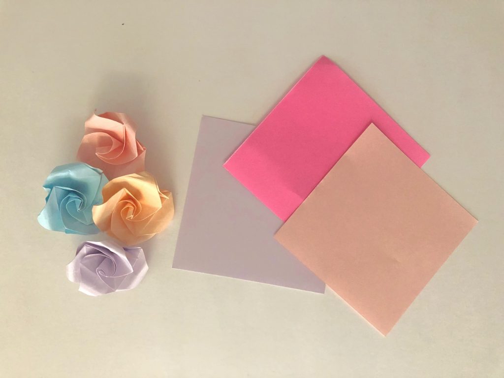 vday origami flowers