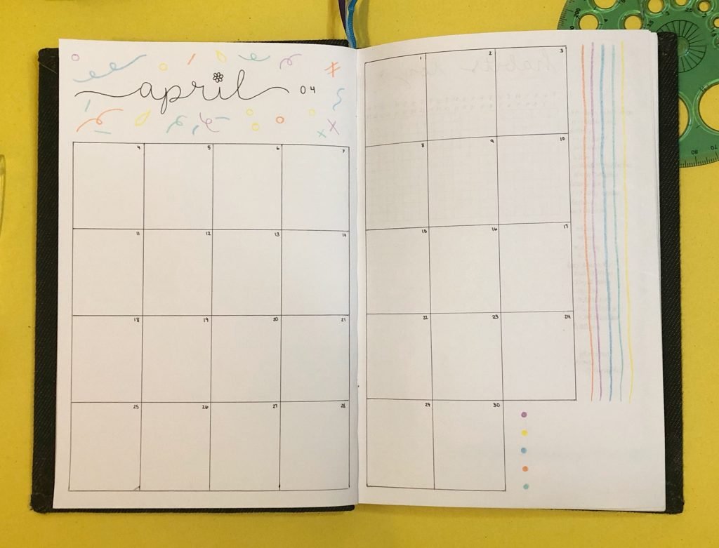 2 April 2021 Bullet Journal Setup