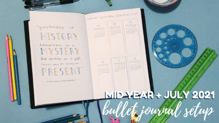 Mid Year and July 2021 Bullet Journal Setup